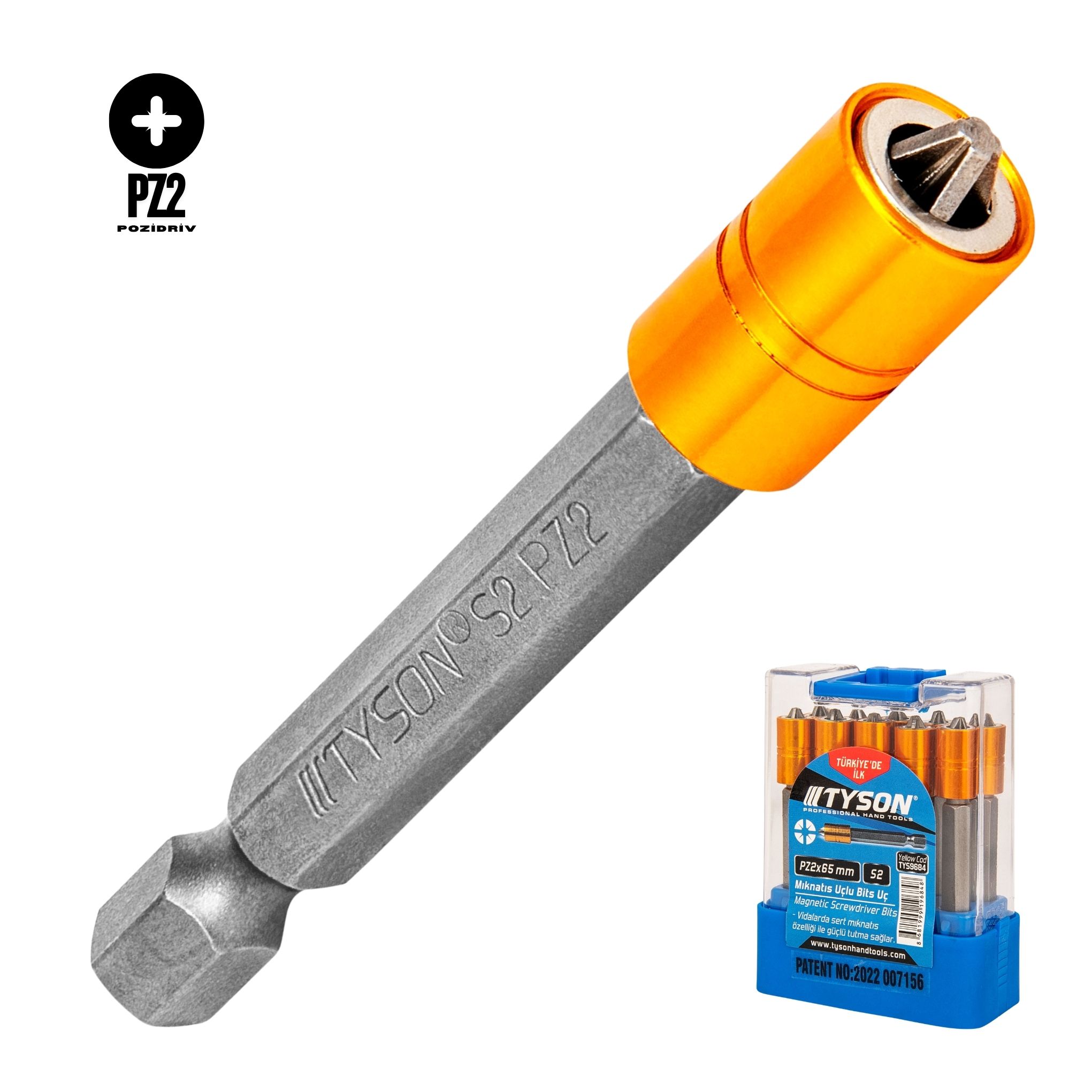 TYSON MIKNATIS UÇLU BİTS TEK YÖNLÜ PZ2*65MM